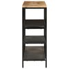 vidaXL Mesa consola 110x30x75 cm madeira mangueira áspera maciça/ferro