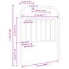 vidaXL Cabeceira de substitui&ccedil;&atilde;o 75 cm metal preto