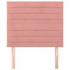 vidaXL Cabeceira Rosa 80x5x118/128 cm Veludo