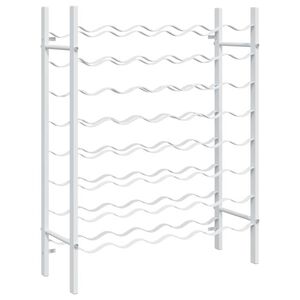 vidaXL Garrafeira para 48 garrafas metal branco