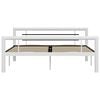 vidaXL Estrutura de cama 140x200 cm metal branco e preto