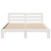 vidaXL Cama sem colch&atilde;o 140x190 cm madeira de pinho maci&ccedil;a branco