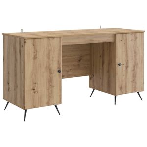 vidaXL Mesa Carvalho Arttisan 142,5 x 50 x 75 cm Derivados de Madeira