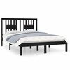 vidaXL Estrutura de cama 120x200 cm madeira de pinho maci&ccedil;a preto