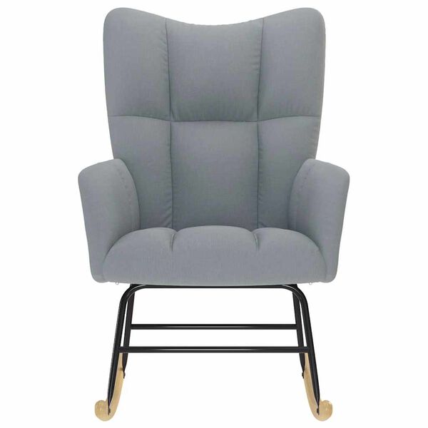 vidaXL Cadeira de baloi&ccedil;o tecido cinzento-claro