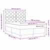 vidaXL Cama Box Spring LED Cinzento-claro 140 x 190 cm tecido