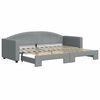 vidaXL Sof&aacute;-cama com gavet&atilde;o 80x200 cm tecido cinzento-claro