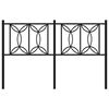 vidaXL Cabeceira de cama 140 cm metal preto