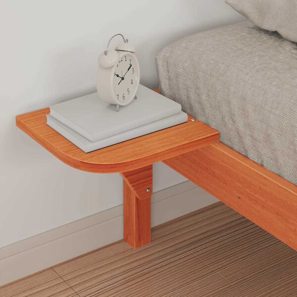 vidaXL Cama com Mesas Laterais Marrom Cera 90 x 220 cm