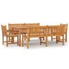 vidaXL 5 pcs conjunto de jantar p/ jardim madeira de teca maci&ccedil;a