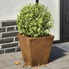 vidaXL Garden Planters 2 pcs 30x30x30 cm aço resistente às intempéries