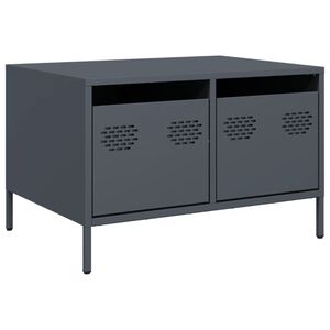 vidaXL M&oacute;vel de TV 68x50x43,5 cm a&ccedil;o laminado a frio antracite