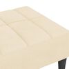 vidaXL Apoio de p&eacute;s 78x56x32 cm veludo cor creme
