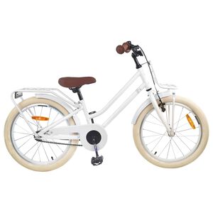 vidaXL Bicicleta Infantil 18 Polegadas para 5-7 anos Branco