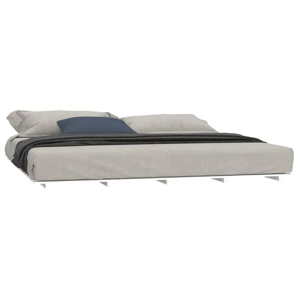 vidaXL Estrutura de cama madeira de pinho maciça 180x200 cm branco