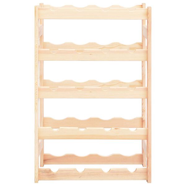 vidaXL Garrafeira para 20 garrafas madeira de pinho