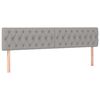 vidaXL Cama boxspring com colch&atilde;o 120x190 cm tecido cinzento-claro