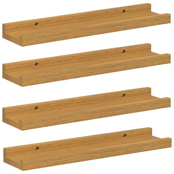 vidaXL Prateleira de Parede com prateleira 4 pcs Bege 40 x 9 x 3 cm