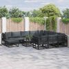 vidaXL Conjunto de Sof&aacute; de Jardim 12 pcs Preto Metal