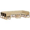 vidaXL Conjunto de Sof&aacute;s para Exterior 11 unid. Branco e Bege