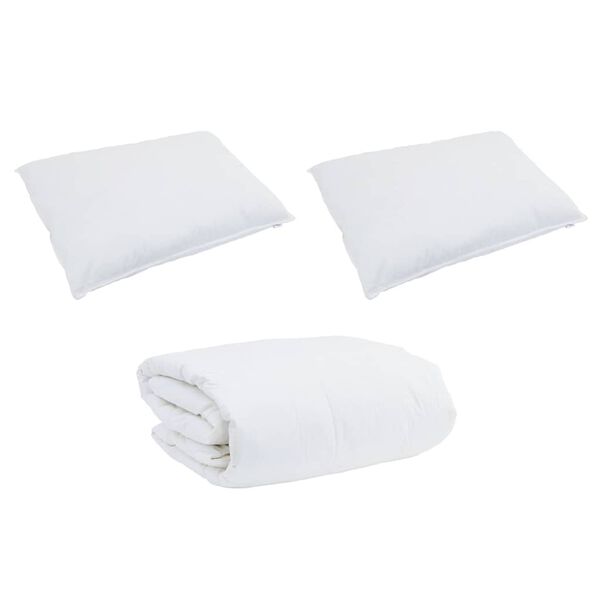 vidaXL Conjunto de Edredom com travesseiro 3 pcs Branco Pena de ganso