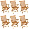vidaXL 7 pcs conjunto de jantar para jardim madeira de teca maci&ccedil;a