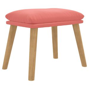 vidaXL Apoio de p&eacute;s 45x29,5x35 cm veludo rosa