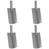 vidaXL Cabe&ccedil;a de P&aacute; 4 pcs Prateado 43 x 17 cm A&ccedil;o revestido a p&oacute;