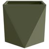 vidaXL Floreira 2 pcs Verde Oliva 50 x 50 x 50 cm A&ccedil;o