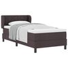 vidaXL Cama Box com colch&atilde;o Marrom Escuro 90 x 190 cm tecido