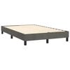 vidaXL Cama boxspring com colch&atilde;o 120x200 cm veludo cinzento-escuro