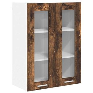 vidaXL Arm&aacute;rio suspenso com porta Carvalho Defumado 60 x 31 x 80 cm