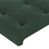 vidaXL Cabeceira de cama c/ luzes LED veludo 90x5x78/88cm verde-escuro