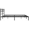 vidaXL Estrutura de cama com cabeceira 200x200 cm metal preto