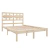 vidaXL Estrutura de cama casal 135x190 cm madeira maci&ccedil;a