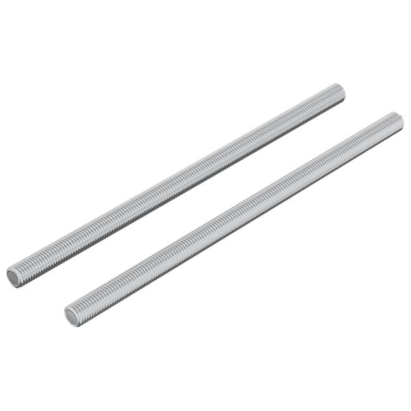 vidaXL Barra Roscada 2 pcs Prateado 6 x 120 mm A&ccedil;o