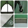 vidaXL Tenda Teepee com telhado Verde e Cinza 600 x 600 x 347 cm