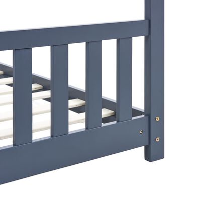 vidaXL Estrutura de cama para crianças 80x160 cm pinho maciço cinza