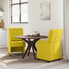 vidaXL Cadeiras de Jantar com Rodas 2 pcs Amarelo 58 x 67 x 97 cm