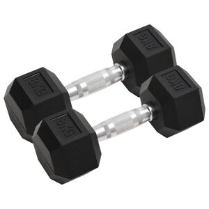 vidaXL Halteres 2 pcs 8 kg total ferro fundido