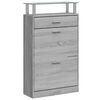 vidaXL Sapateira 63x24x104 cm derivados de madeira sonoma cinza