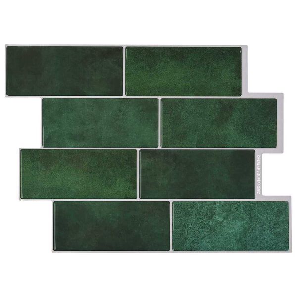 vidaXL Azulejo Subterr&acirc;neo 50 pcs Verde Escuro 29 x 21 cm