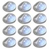 vidaXL Candeeiro de parede solar LED exterior 12 pcs prateado redondo