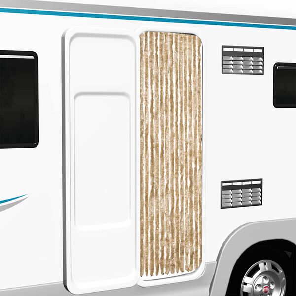 vidaXL Cortina anti-insetos 56x185 cm chenille bege