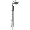 vidaXL Sistema de Chuveiro Preto 47 x 20 x 95 cm A&ccedil;o inoxid&aacute;vel