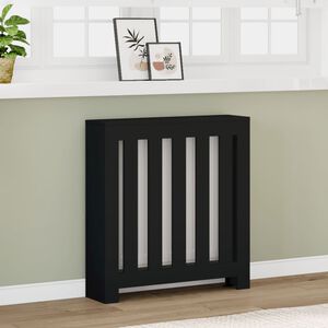 vidaXL Cobertura de radiador 78x20x82 cm derivados de madeira preto