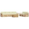 vidaXL Conjunto de Sof&aacute;s para Exterior 7 unid. Branco e Creme