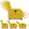vidaXL Poltrona elevat&oacute;ria de massagens veludo amarelo