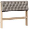 vidaXL Cabeceira estofada Cinzento-acastanhado 90 cm