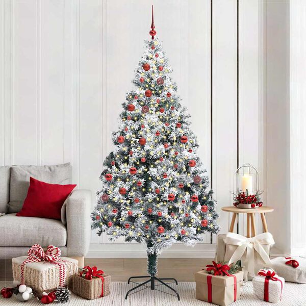 vidaXL Árvore de Natal Artificial Verde 210 cm PVC, Aço e Plástico